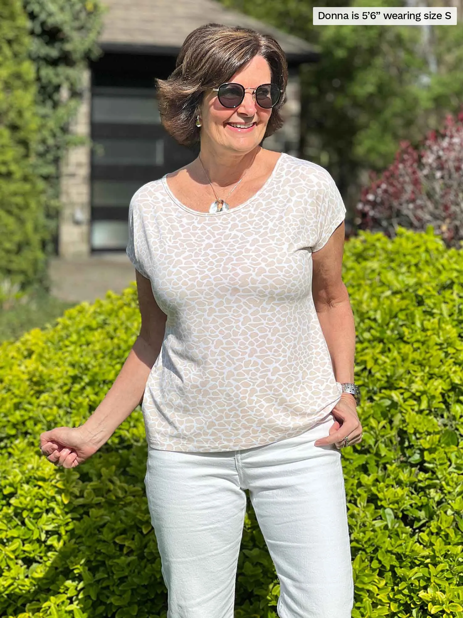 Rio reversible neckline dolman tee