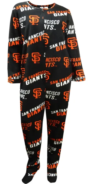 San Francisco Giants Women's One Piece Footie Pajama