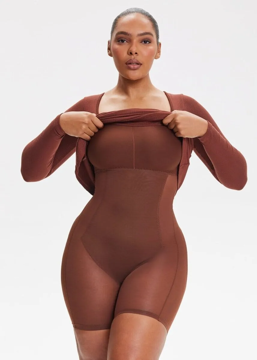 SecretSculpt Long Sleeve Midi Dress