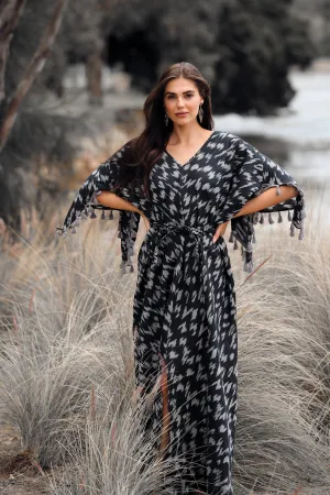 Shenaz Kaftan - Tara Print (Black)