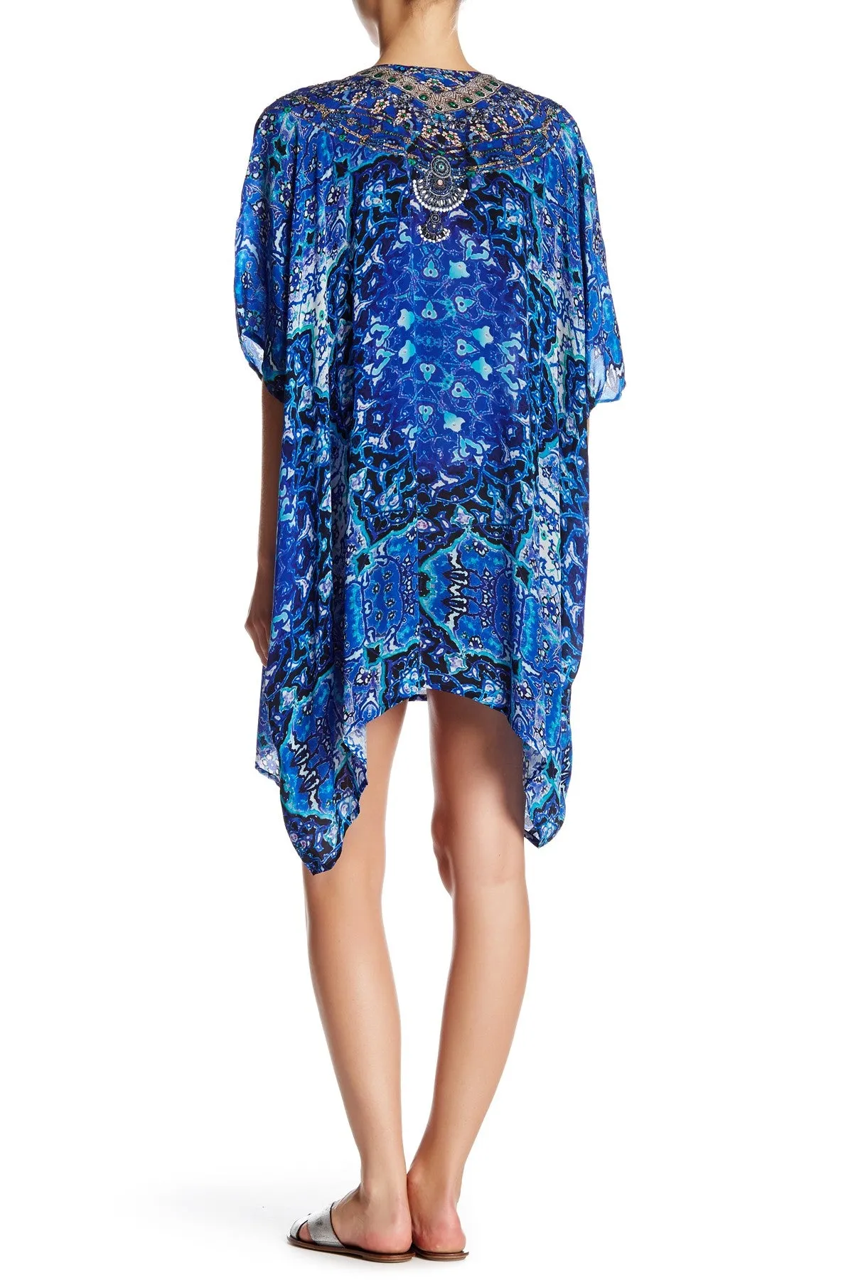 Short Kaftan Coverup in Purple