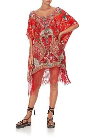 Short Round Neck Kaftan- Cameos Can Can