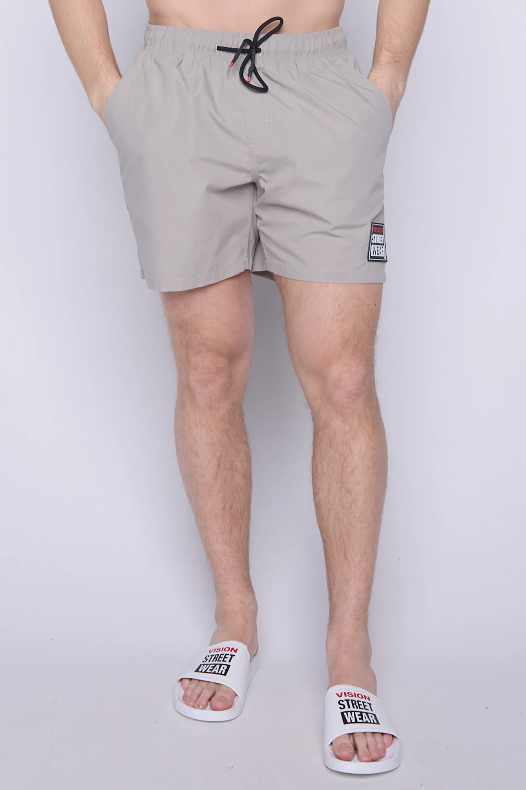 Solid Swim Shorts - Mushroom