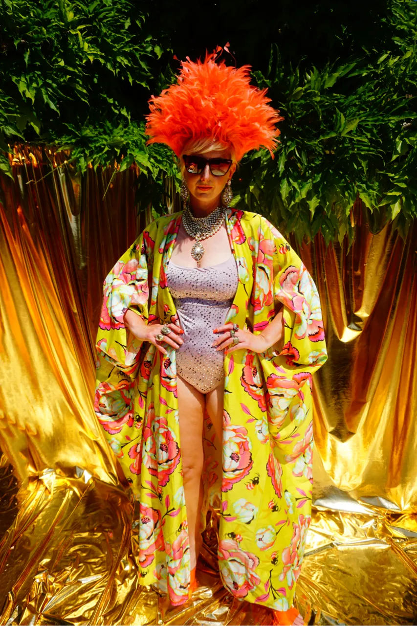 Summer Floral Sateen Cotton Kaftan Gown / Kimono Robe