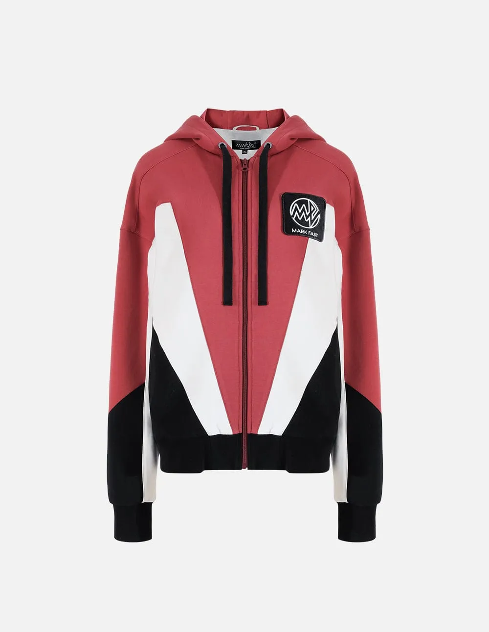 Unisex Hooded Colour-Block Casual Jacket