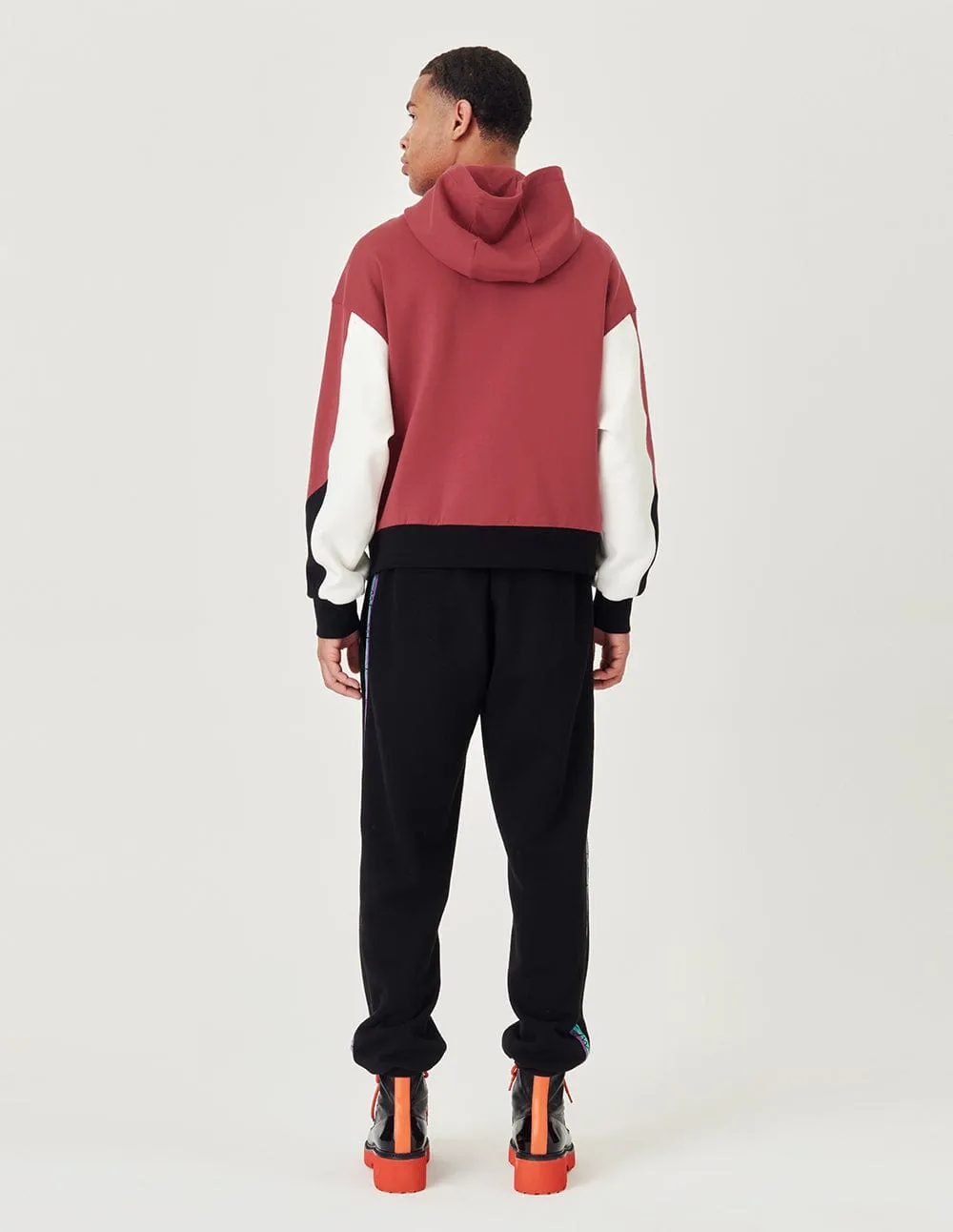 Unisex Hooded Colour-Block Casual Jacket