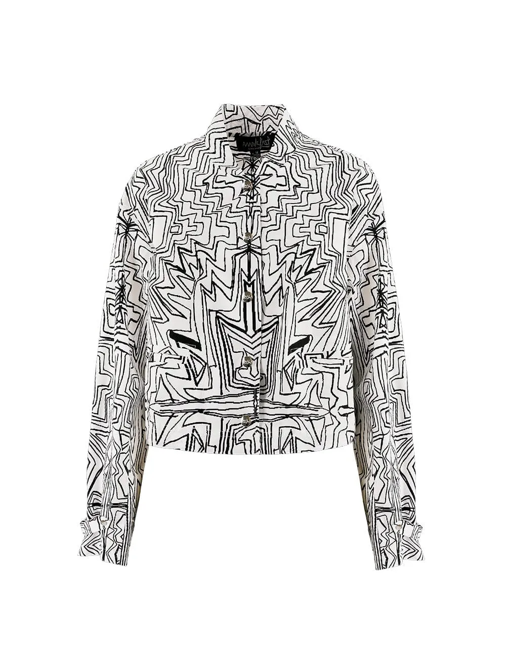 Women Graffiti Printed Baseball Jacket