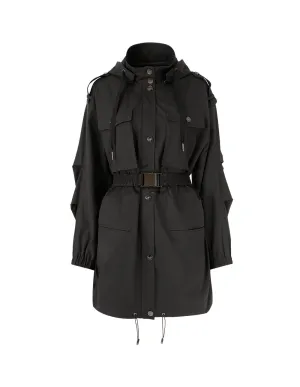 Women Hooded Mid-Length Coat