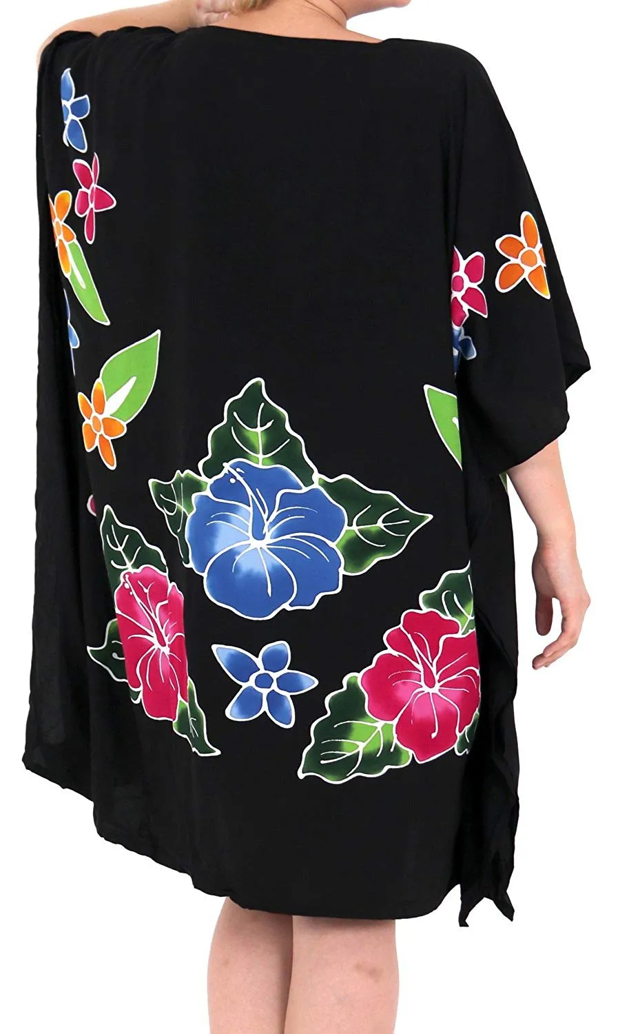 Women's Beachwear Evening Plus Size Blouse Loose Casual Cover ups Dresses Black